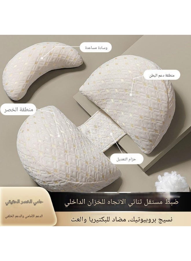 U-Shaped Pregnancy Pillow for Sleeping, Full Body Maternity Pillow with Back, Belly & Leg Support – Soft, Breathable Cotton Cover for Pregnant Women Comfort - Image 1